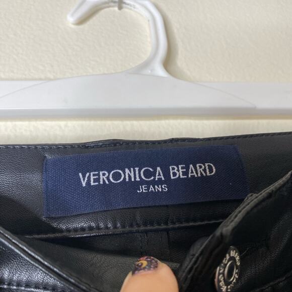 Veronica Beard Debbie High Rise Vegan Leather Pants - size 8/29‎ - Picture 5 of 7
